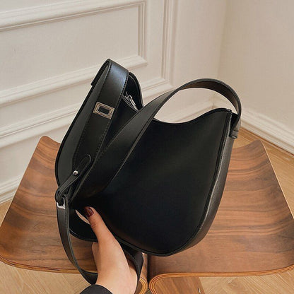 Synthetic Leather Shoulder Bag Handbag Crossbody Bag Vintage Messenger Purse 1PC