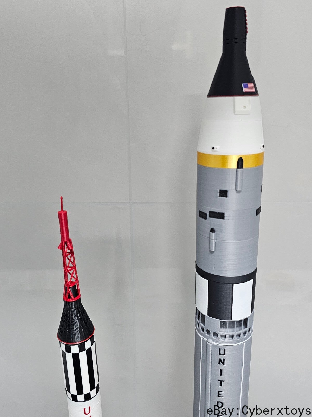 1:60 NASA Gemini TitanII + Redstone Launch Vehicle Rocket Model Painted