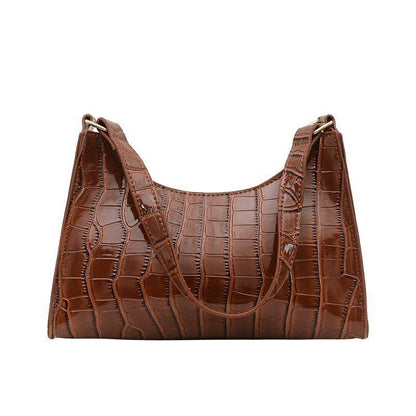 Handbag Crocodile Pattern Retro Shoulder Bag Shopping Synthetic Leather Handbags
