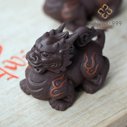 Chinese Yixing Purple Clay Tea Pet Kung Fu Tea Set Tea Play Home Decoration