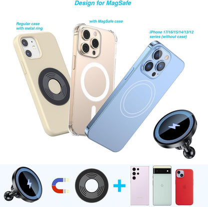 Magnetic Wireless Charging Phone Holder with 1” Ball for Magsafe, [Heavy-Duty] 1