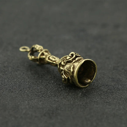 Sanshi Pure Copper Bell Rattle Buddhist Sutra Supplies Vajra Law Bell Brass Key