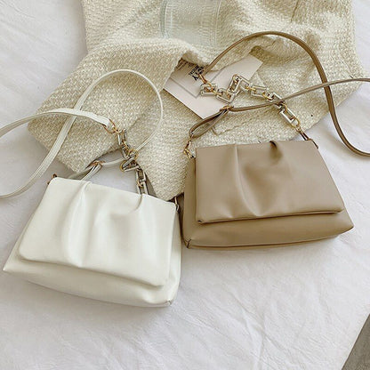 Shoulder Bags Chain Crossbody Retro Flap Synthetic Leather Big Purse 26*6*27 CM