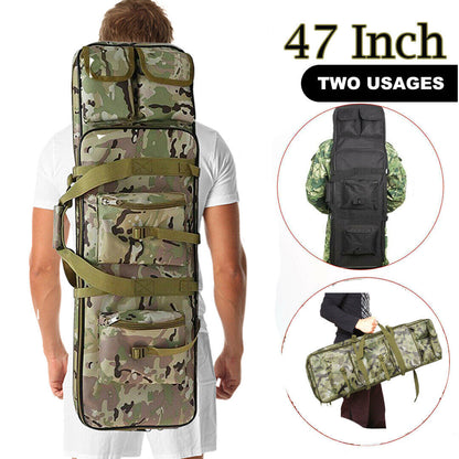 47" Tactical Rifle Range Gun Molle Bag Dual Carbine Case Backpack Carry Hunting