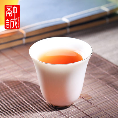 Household white porcelain master cup, teacup, single kung fu tea set -