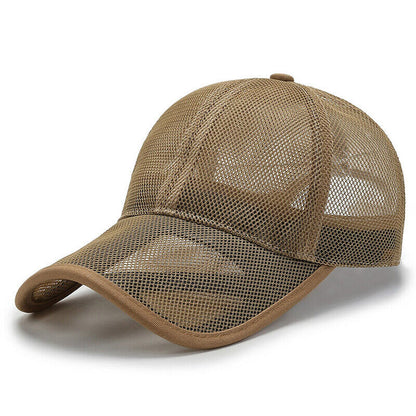 Trucker Cap Mesh Caps Snapback Hat Fishing Hat Full Hollow Outdoor Summer Caps