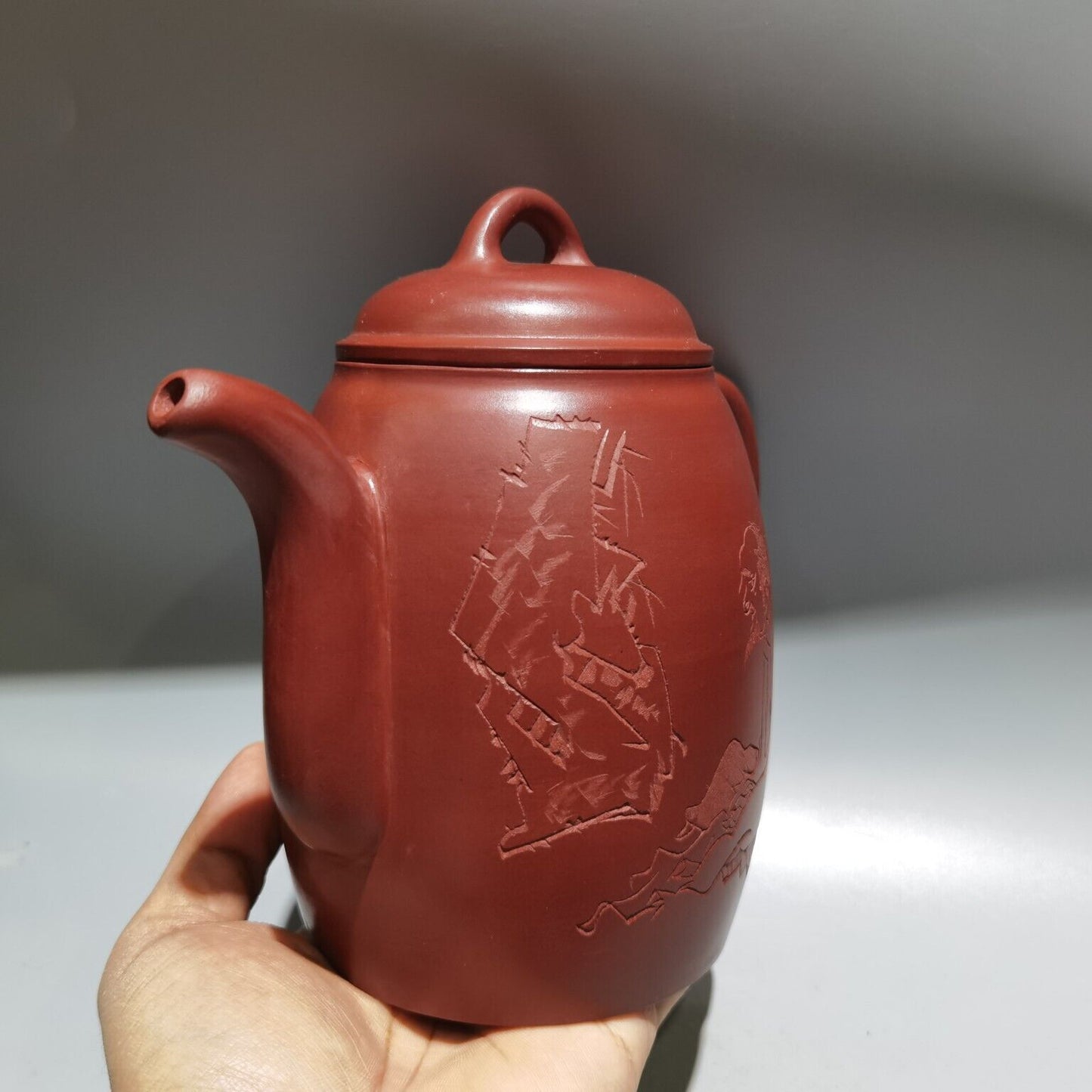 Chinese Yixing Purple Clay Teapot Zisha Ceramic Figure Story Teaware Collection