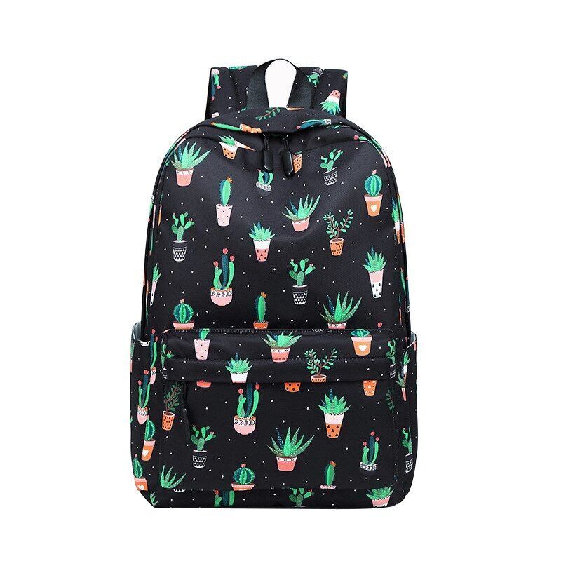 Waterproof Nylon Lightweight Backpack Women 16.5 inch School Student Book Bags
