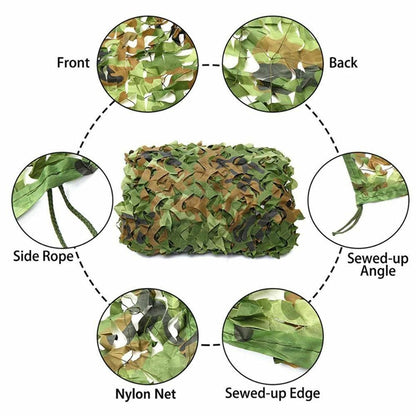 Military camouflage net 210D Oxford cloth hunting courtyard decorations 2-Layer