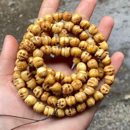 Special Offer Premium Vintage 108 Bead Buddhism Tibetan Yak Skull Grave