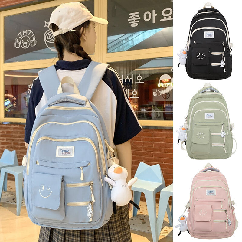 Women Men Nylon Backpack Shoulder Bag Laptop Large Travel School Bags Student