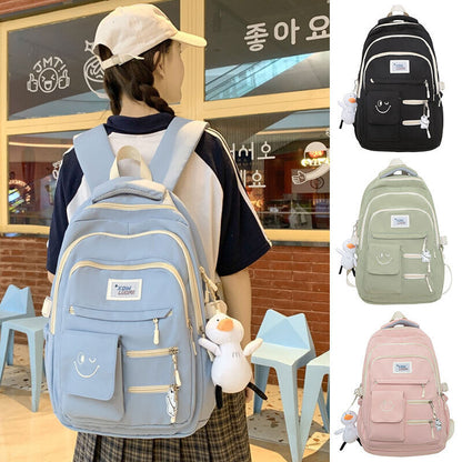 Women Men Nylon Backpack Shoulder Bag Laptop Large Travel School Bags Student