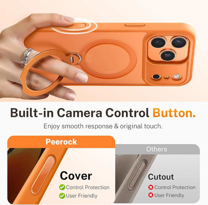 Matte Magnetic 360° Rotating Pivot Stand Phone Case for iPhone 17 Pro Max/16/15