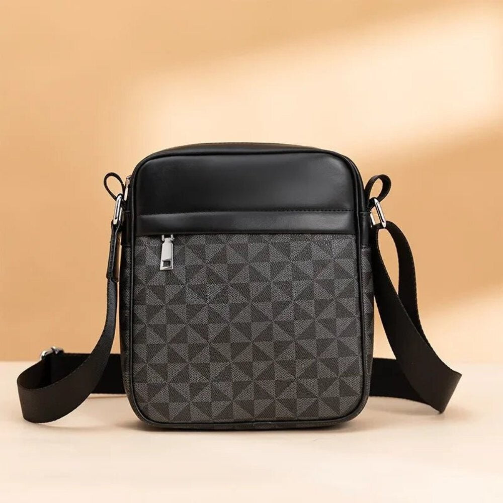 Men's Crossbody Bag Shoulder Satchel PU Leather