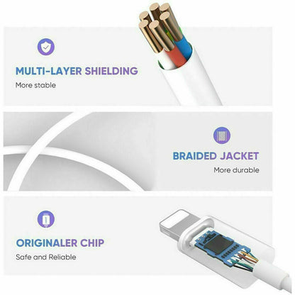 1~6PCS For iPhone Headphone Adapter Jack 8Pin to 3.5mm Aux Cord Dongle Converter