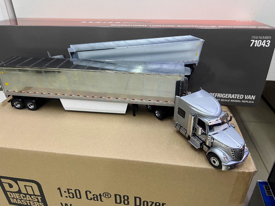 1:50 INTERNATIONAL LONE STAR Tractor Refrigerated Container Truck Diecast Model