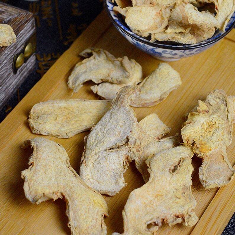 Premium Dried Organic Ginger Root Slices Zingibor Officinale Pure Natural Herb
