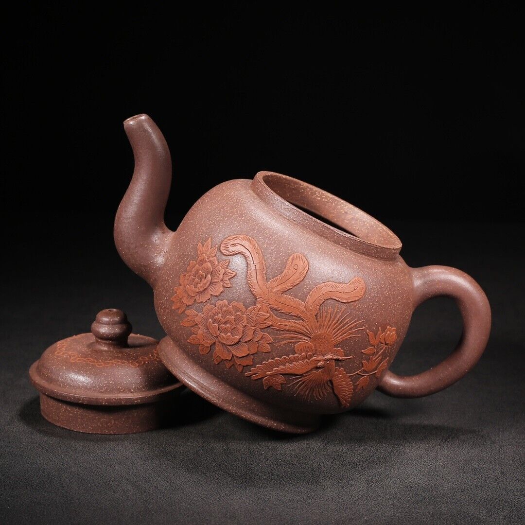 Chinese Yixing Zisha Clay Handmade Exquisite Teapot （国色天香 底款：杨季初）