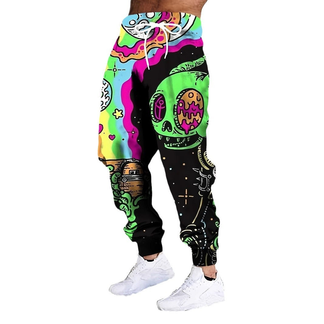 Autumn New Men's Casual Pants, Sweatpants 3D Digital Printing trend