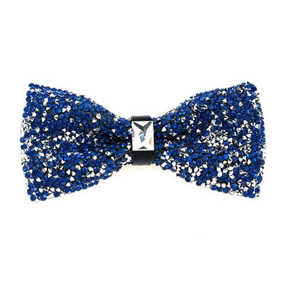 Men Bowtie Diamond Luxury Crystal Gem Tie Fashion Wedding Party Neckwear Banquet