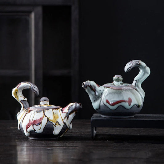 Unique Shinoyaki Ceramic Teapot Handcrafted Tea Pot 160ml