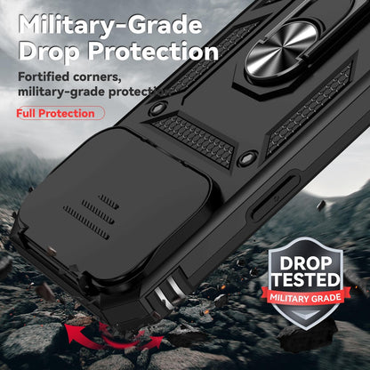 For Iphone 17 Pro Max Case, with Slide Camera Cover HD Screen Protector [Militar