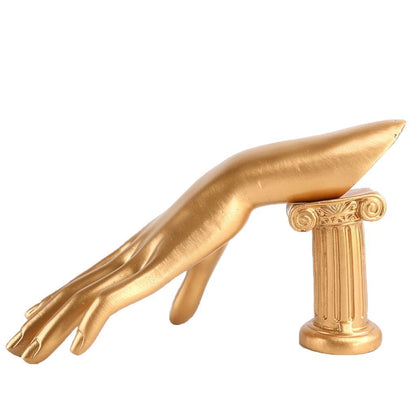 Hand Mannequin Form Resin Black Silver Jewelry Bracelet Ring Watch Display Stand