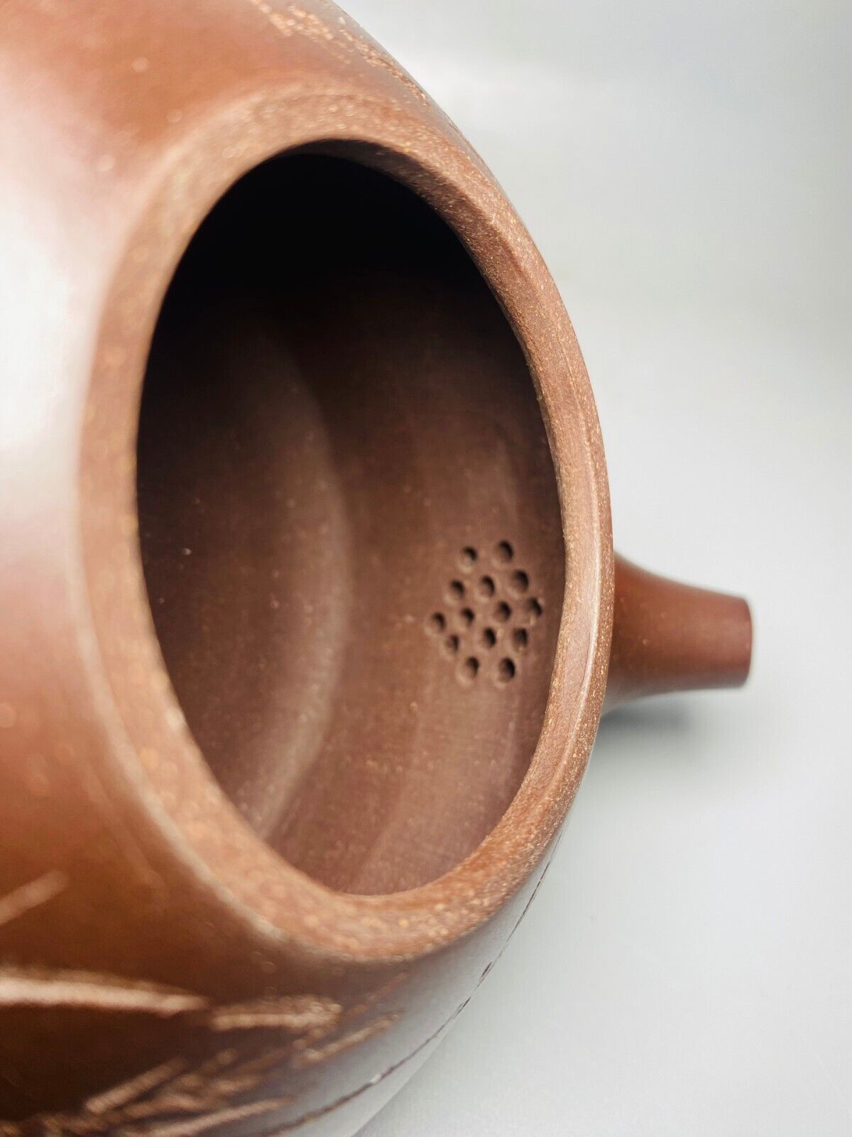 Chinese Yixing Zisha Clay Handmade Exquisite Teapot （刻绘 底款：顾景舟）