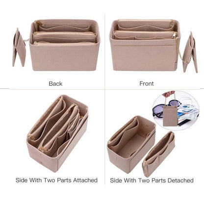 Cosmetic Purse Felt Cloth Insert Bag Handbag Organizer 17*34*18CM Traveling 1 PC