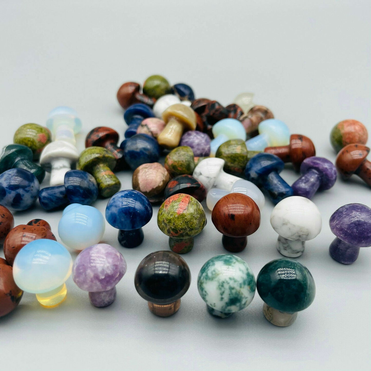 Wholesale Lot 20PC Natural Quartz Crystal Mushroom/Hand Carved Mineral