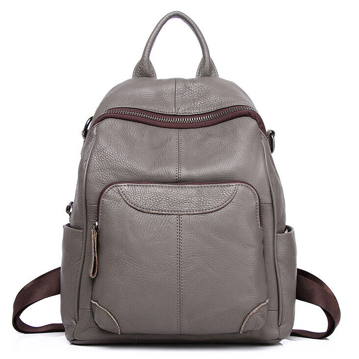 Soft Top Cow Leather Backpack, Women's Leather Travel Bag Crossbody Shoulder Bag