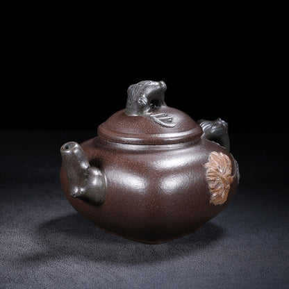 Chinese Yixing Zisha Clay Handmade Exquisite Teapot（南瓜 底款：蒋蓉）