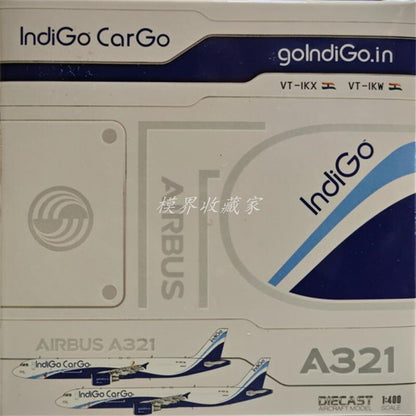 1:400 JC Wings IndiGo Airbus A321 Airplane Diecast Aircraft Model