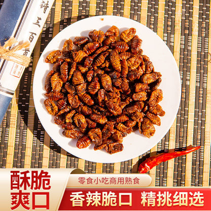 Ready-to-Eat Shandong Specialty Snack Spicy Crispy Silkworm Chrysalis