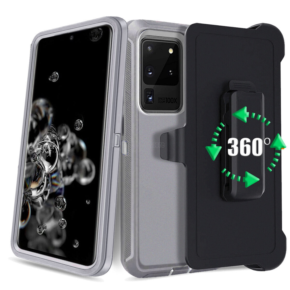 For Samsung Galaxy S20 Ultra/+/FE Hybrid Rugged Case Cover + Holster Belt Clip