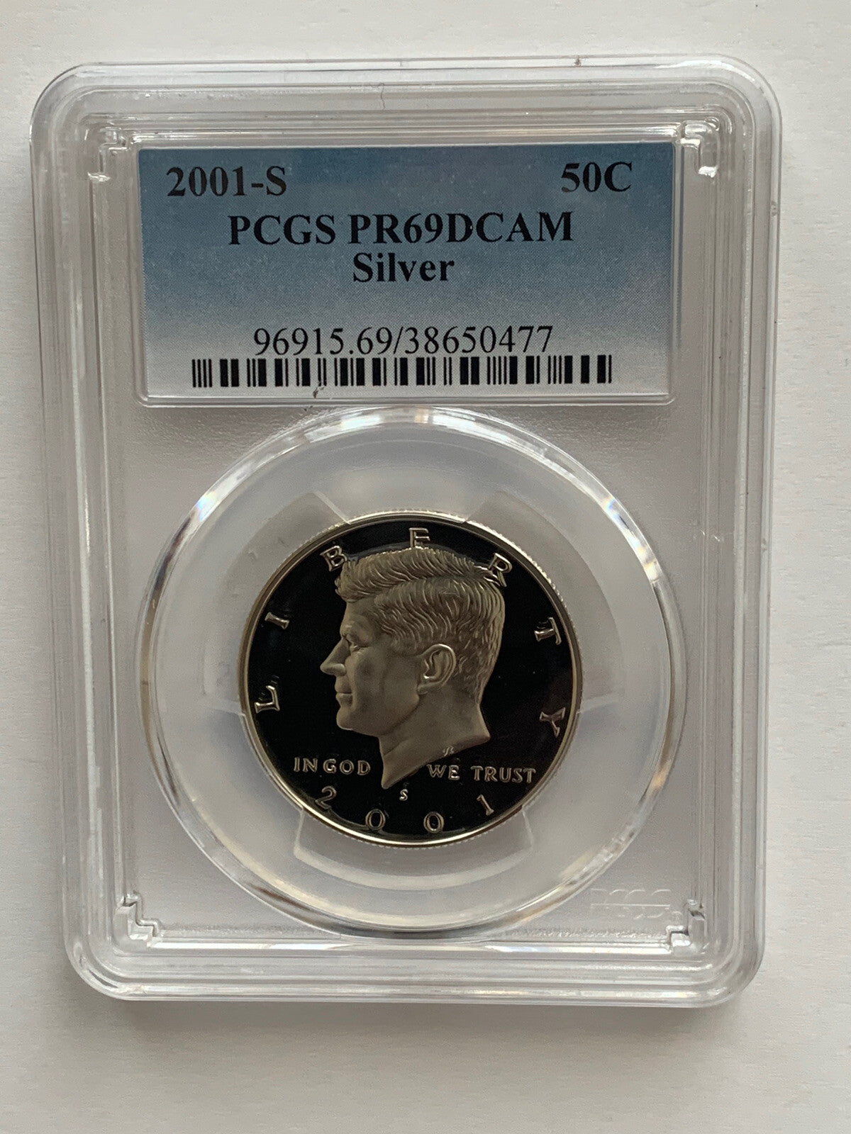 2001 S 50C Silver Kennedy Half Dollar PCGS PR69DCAM SILVER GEM Coin Money USA