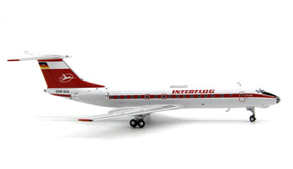 1:400 Panda INTERGLUG TU-134A Passenger Airplane Diecast Aircraft Plane Model