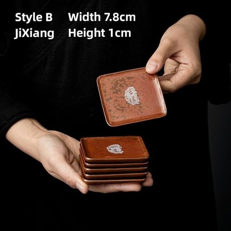 Square Ceramic Tea Coasters|Coffee Coasters|Tea Ceremony Accessories