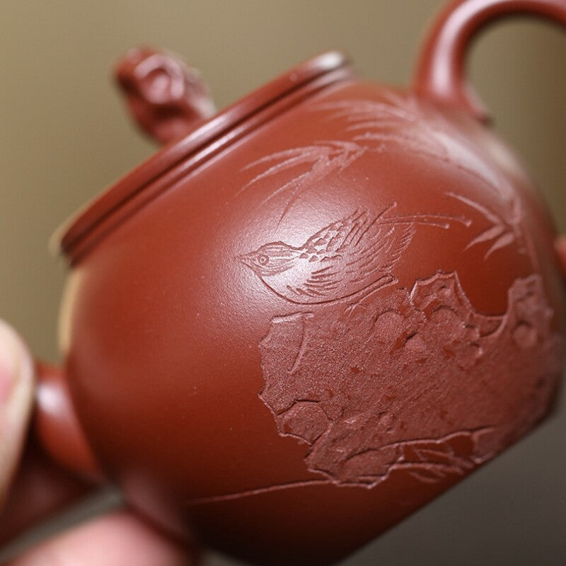 Chinese Tea Pot Original Ore Real Yixing Zisha Clay Marked Master Pot Hand Carve