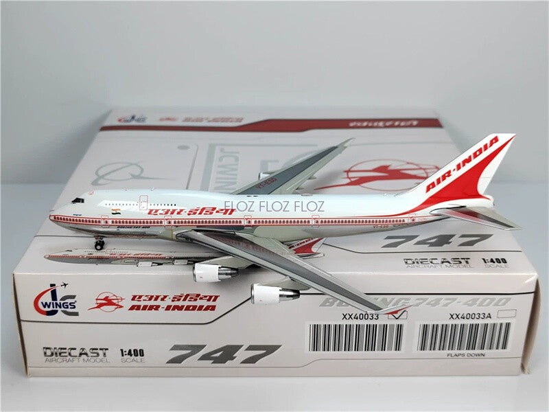 JC Wings Air India for Boeing B747-400 VT-ESO 1:400 Aircraft Pre-built Model