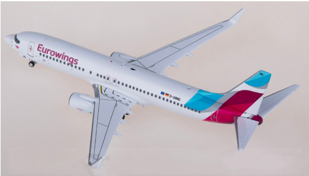 1:400 AeroPolaris Eurowings Boeing 737-800 Passenger Airplane Diecast Model
