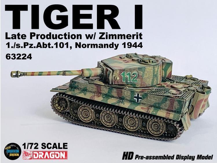 1/72 Tiger Tank Model Later Stage with Antimagnetic Armor