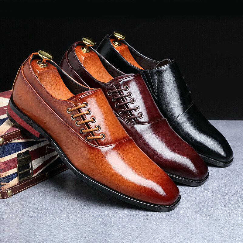 Mens Oxfords Casual Shoes Work Dress Business Square Toe Slip On Loafers Formal