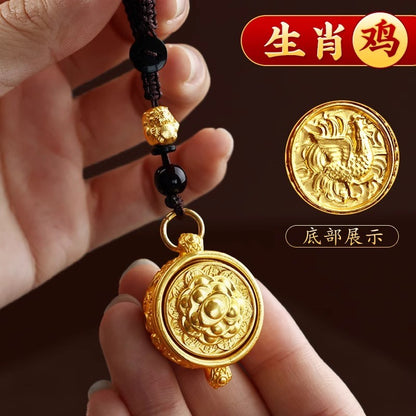 Cornucopia Brass Keychain The Twelve Chinese Zodiac Signs Pendant Car Ornament