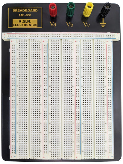 Solderless Breadboard with Aluminum Backplate, 2390 Tie Points, 4 Binding Posts