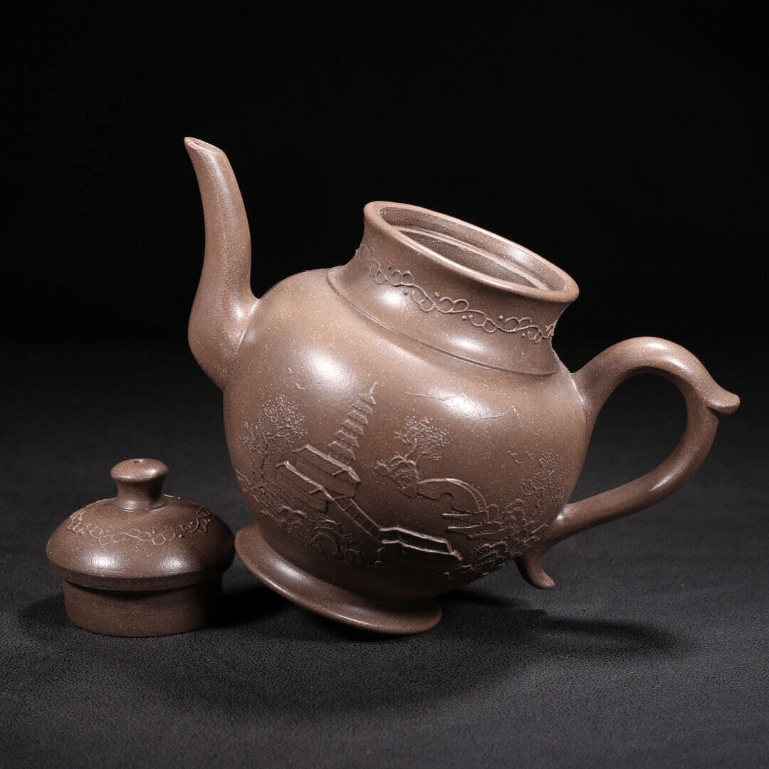 Chinese Yixing Zisha Clay Handmade Exquisite Teapot （秋水 底款：福记）