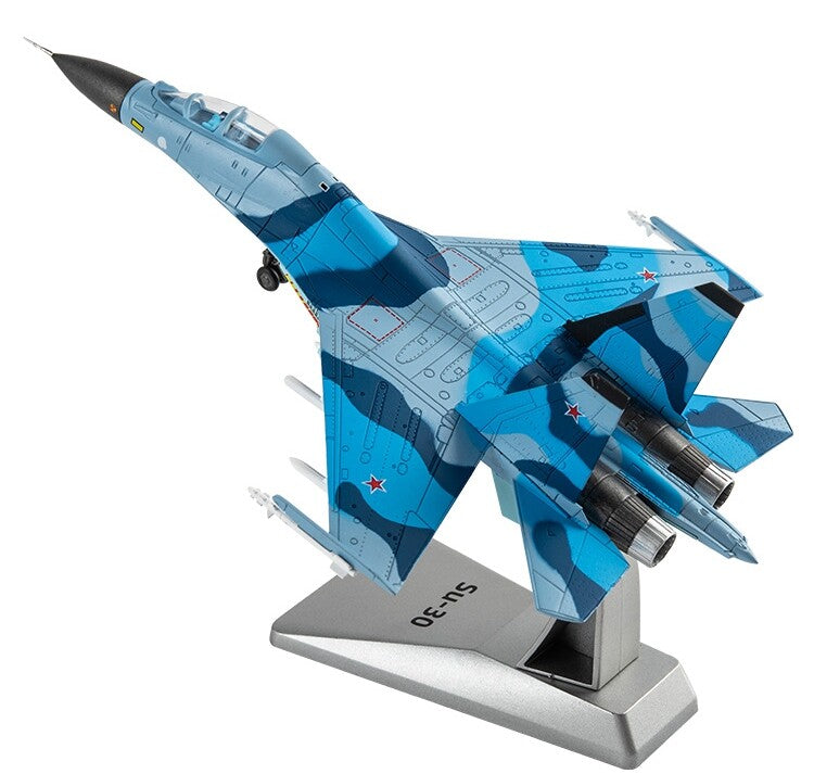 1/100 Scale Russian Air Force SU-30MKK Aircraft Diecast Metal + Plastic Model