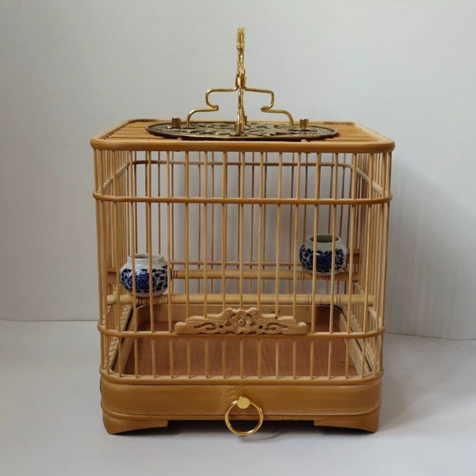 Exquisite Handmade Chinese Bamboo Wood Bird Cage Birdcage 1