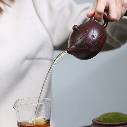 170ml Chinese Yixing Zisha Tea Set Teaware Handmade Xishi Purple Clay Tea Pot