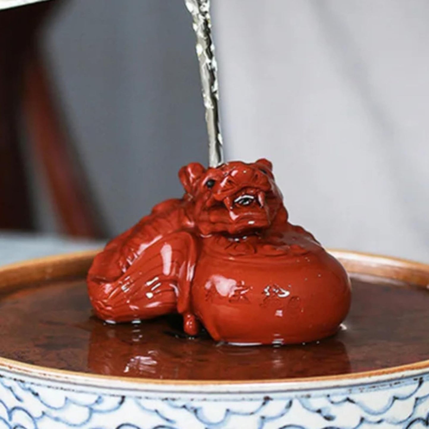 Purple Clay Tea Pet Cornucopia Fish Handmade Chinese Kung Fu Tea Set Sculpture